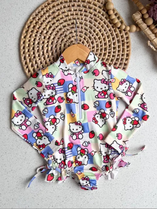 Maiô Zíper Estampado Infantil