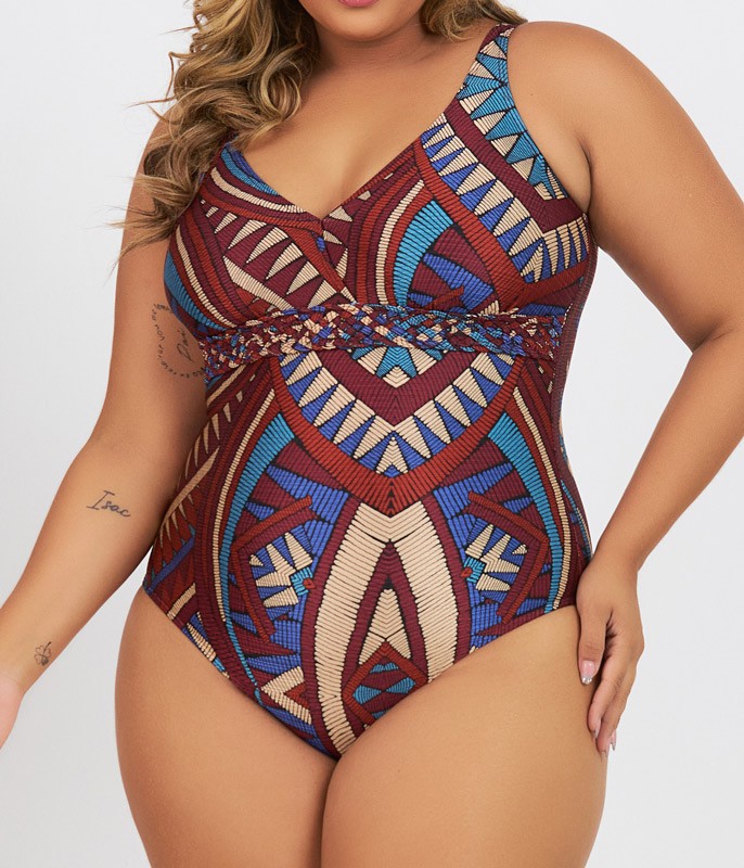 Maiô Estampado Dilady Banho de Mar