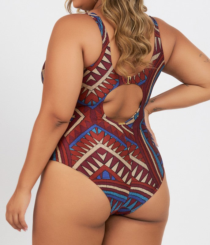 Maiô Estampado Dilady Banho de Mar