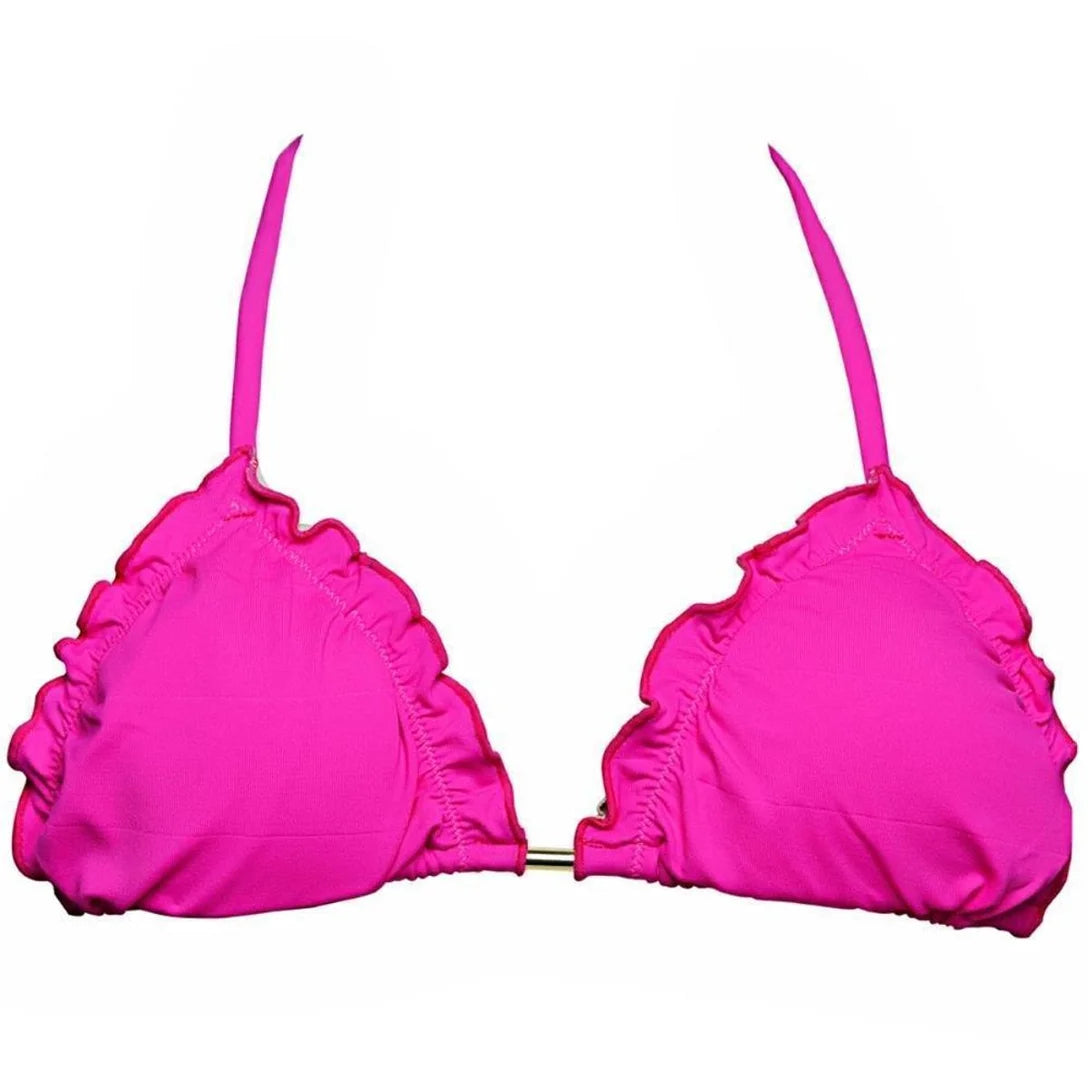 Conjunto Biquíni Cortininha Amarração Feminino Bojo Verão - Rosa